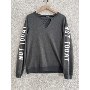 Hem & Thread Not Today Sweatshirt Gray - Large